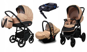 Wózek 4w1 dziecięcy BabyLux AXEL ALU + baza ISOFIX