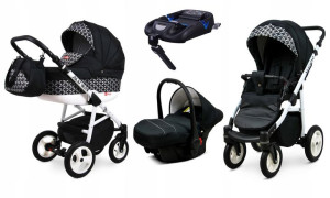 Babylux Wózek Alu Way 4w1 Aluminium + Baza Isofix