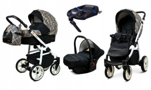 Wózek 4w1 dziecięcy BabyLux ColorLux + baza Isofix