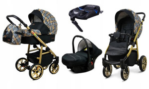 Wózek 4w1 dziecięcy BabyLux ColorLux + baza Isofix
