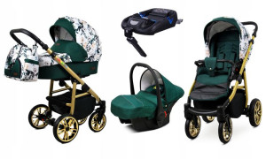 Wózek 4w1 dziecięcy BabyLux ColorLux + baza Isofix