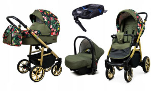 Wózek 4w1 dziecięcy BabyLux ColorLux + baza Isofix