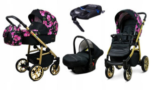 Wózek 4w1 dziecięcy BabyLux ColorLux + baza Isofix