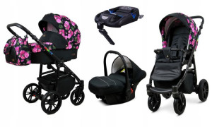 Wózek 4w1 dziecięcy BabyLux ColorLux + baza Isofix
