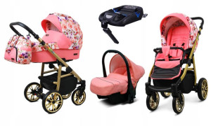 Wózek 4w1 dziecięcy BabyLux ColorLux + baza Isofix