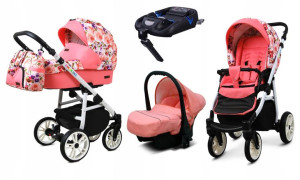 Wózek 4w1 dziecięcy BabyLux ColorLux + baza Isofix
