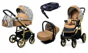 Wózek 4w1 dziecięcy BabyLux ColorLux + baza Isofix