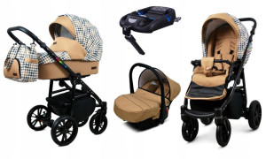 Wózek 4w1 dziecięcy BabyLux ColorLux + baza Isofix