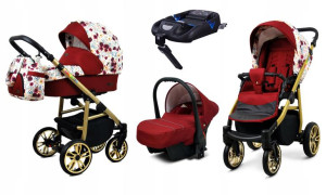 Wózek 4w1 dziecięcy BabyLux ColorLux + baza Isofix
