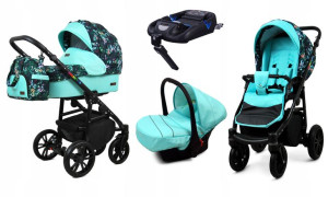 Wózek 4w1 dziecięcy BabyLux ColorLux + baza Isofix
