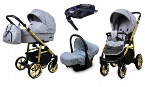 Wózek 4w1 dziecięcy BabyLux ColorLux + baza Isofix