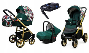 Wózek 4w1 dziecięcy BabyLux ColorLux + baza Isofix