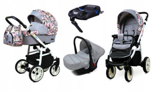 Wózek 4w1 dziecięcy BabyLux ColorLux + baza Isofix