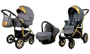 Wózek 3w1 dziecięcy spacerówka BabyLux Gold Lux