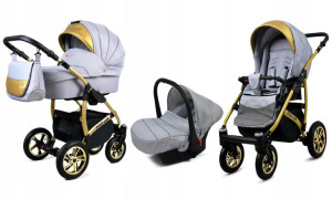 Wózek 3w1 dziecięcy spacerówka BabyLux Gold Lux