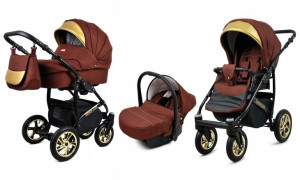Wózek 3w1 dziecięcy spacerówka BabyLux Gold Lux