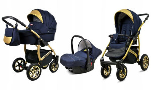 Wózek 3w1 dziecięcy spacerówka BabyLux Gold Lux