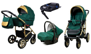 Wózek dziecięcy 4w1 głęboki BabyLux GoldLux ISOFIX
