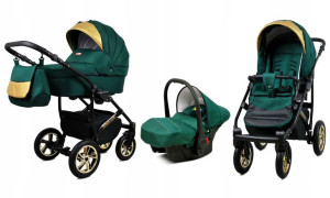 Wózek 3w1 dziecięcy spacerówka BabyLux GoldLux ALU
