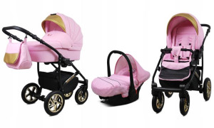 Wózek 3w1 dziecięcy spacerówka BabyLux GoldLux ALU