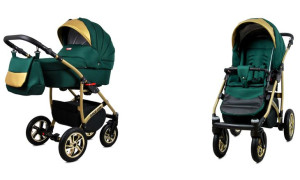 Wózek 2w1 dziecięcy spacerówka BabyLux GoldLux ALU