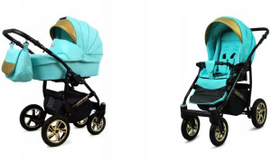 Wózek 2w1 dziecięcy spacerówka BabyLux GoldLux ALU