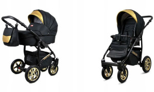 Wózek 2w1 dziecięcy spacerówka BabyLux GoldLux ALU