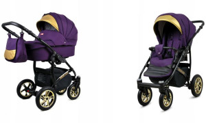 Wózek 2w1 dziecięcy spacerówka BabyLux GoldLux ALU