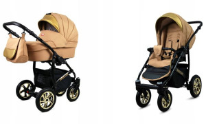 Wózek 2w1 dziecięcy spacerówka BabyLux GoldLux ALU