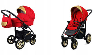 Wózek 2w1 dziecięcy spacerówka BabyLux GoldLux ALU