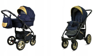 Wózek 2w1 dziecięcy spacerówka BabyLux GoldLux ALU
