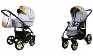 Wózek 2w1 dziecięcy spacerówka BabyLux GoldLux ALU