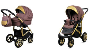 Wózek 2w1 dziecięcy spacerówka BabyLux GoldLux ALU