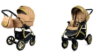 Wózek 2w1 dziecięcy spacerówka BabyLux GoldLux ALU