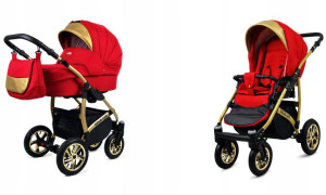 Wózek 2w1 dziecięcy spacerówka BabyLux GoldLux ALU