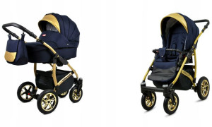 Wózek 2w1 dziecięcy spacerówka BabyLux GoldLux ALU