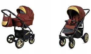 Wózek 2w1 dziecięcy spacerówka BabyLux GoldLux ALU