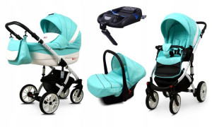 Wózek 4w1 dziecięcy BabyLux Lilly + baza Isofix