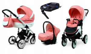 Wózek 4w1 dziecięcy BabyLux Lilly + baza Isofix