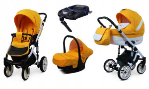Wózek 4w1 dziecięcy BabyLux Lilly + baza Isofix