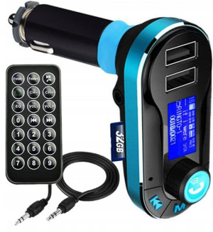 Transmiter Fm 2x Usb Bluetooth Mp3 Aux Sd Pendrive Pilot