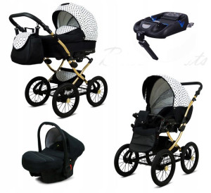 Wózek 4w1 dziecięcy BabyLux Margaret + baza Isofix