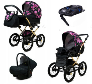 Wózek 4w1 dziecięcy BabyLux Margaret + baza Isofix