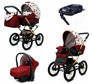 Wózek 4w1 dziecięcy BabyLux Margaret + baza Isofix