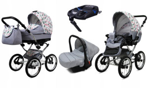 Wózek 4w1 dziecięcy BabyLux Margaret + baza Isofix