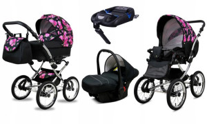 Wózek 4w1 dziecięcy BabyLux Margaret + baza Isofix
