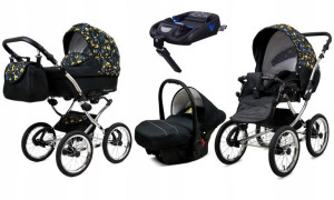 Wózek 4w1 dziecięcy BabyLux Margaret + baza Isofix