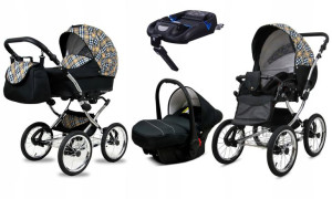 Wózek 4w1 dziecięcy BabyLux Margaret + baza Isofix