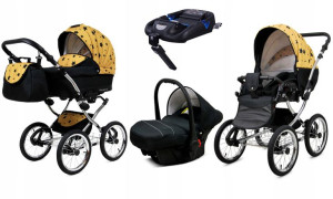Wózek 4w1 dziecięcy BabyLux Margaret + baza Isofix