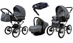 Wózek 4w1 dziecięcy BabyLux Margaret + baza Isofix